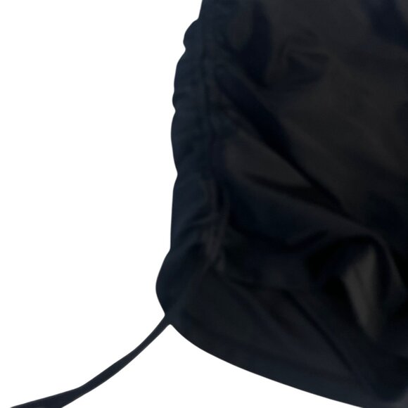 Ruched Swim Skirt Bottom Womens Small Black Built In Bottoms Side Ties Summer - Picture 8 of 9